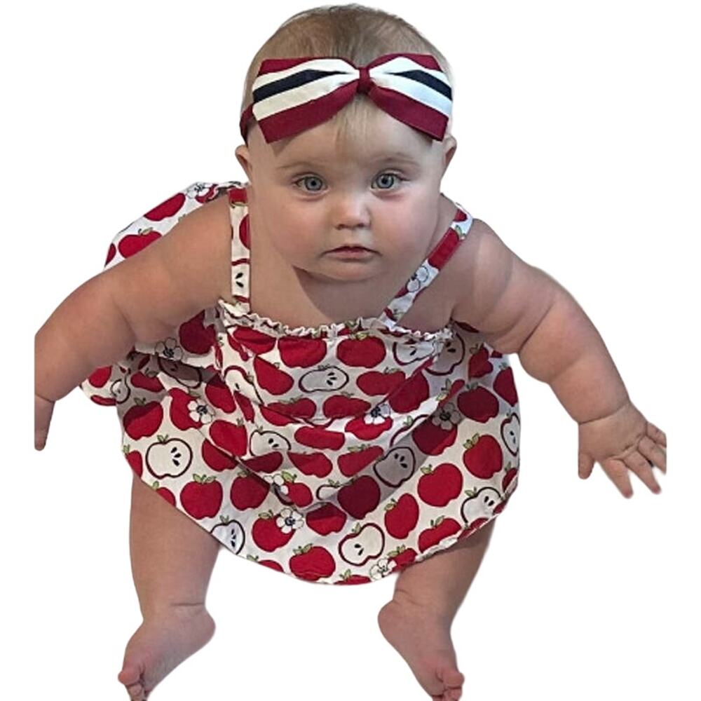 GYMBOREE Adorable Apple Print Twirl Dress & Bloomers Sz. 6-12M EUC  Comfort - Picture 8 of 14
